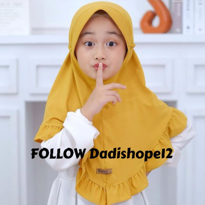 Jilbab Anak SEKOLAH Tk 3-7 Tahun ARSYLA  JERSEY PREMIUM TALI ROPEL FLOWSI ORI VIQAST Hijab Anak Pere