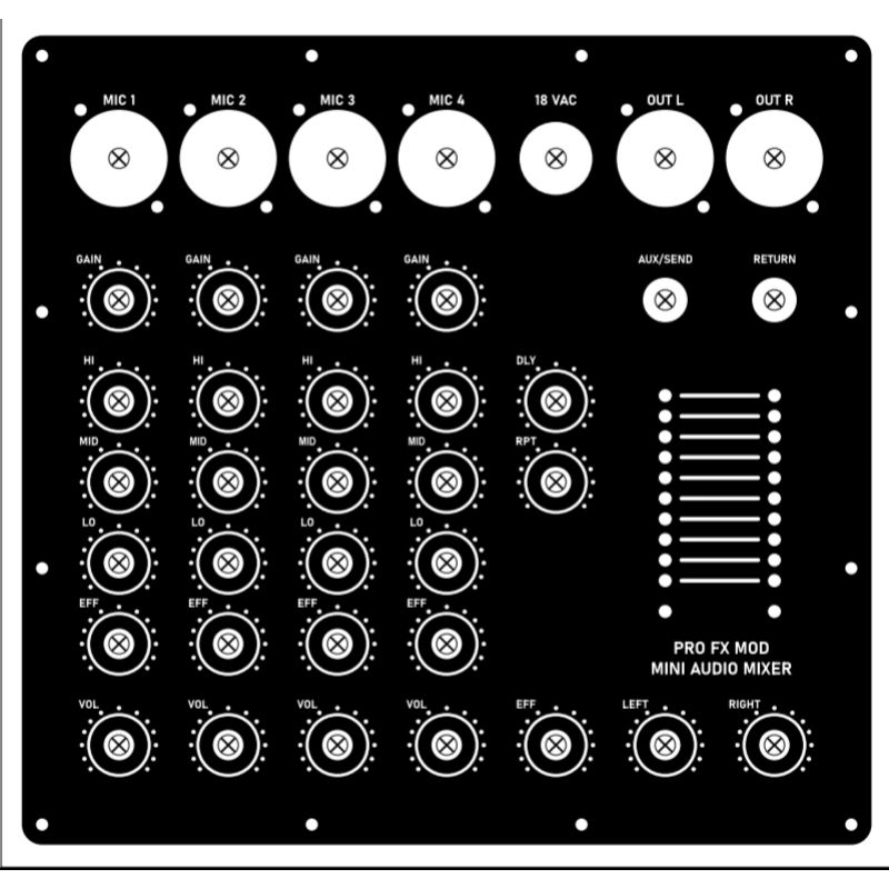 stiker mixser clone Mackie pro FX mini mixser