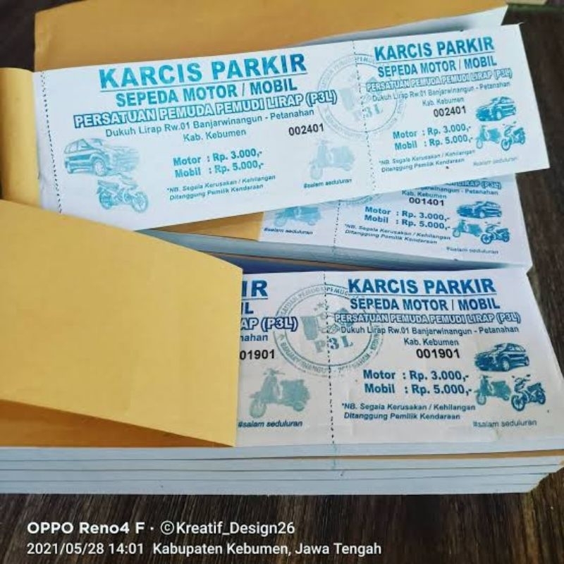 

Karcis Parkir Murah Bisa Custom harga perbandel