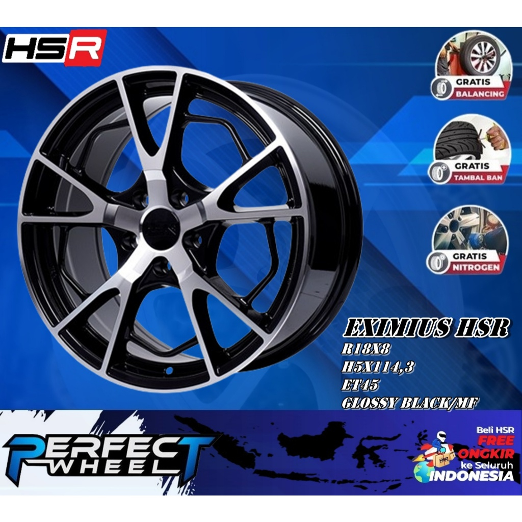 Velg Innova Reborn HSR Eximius Velg Mobil R18 Untuk Xpander Alphard Outalnder Xtrail Hrv