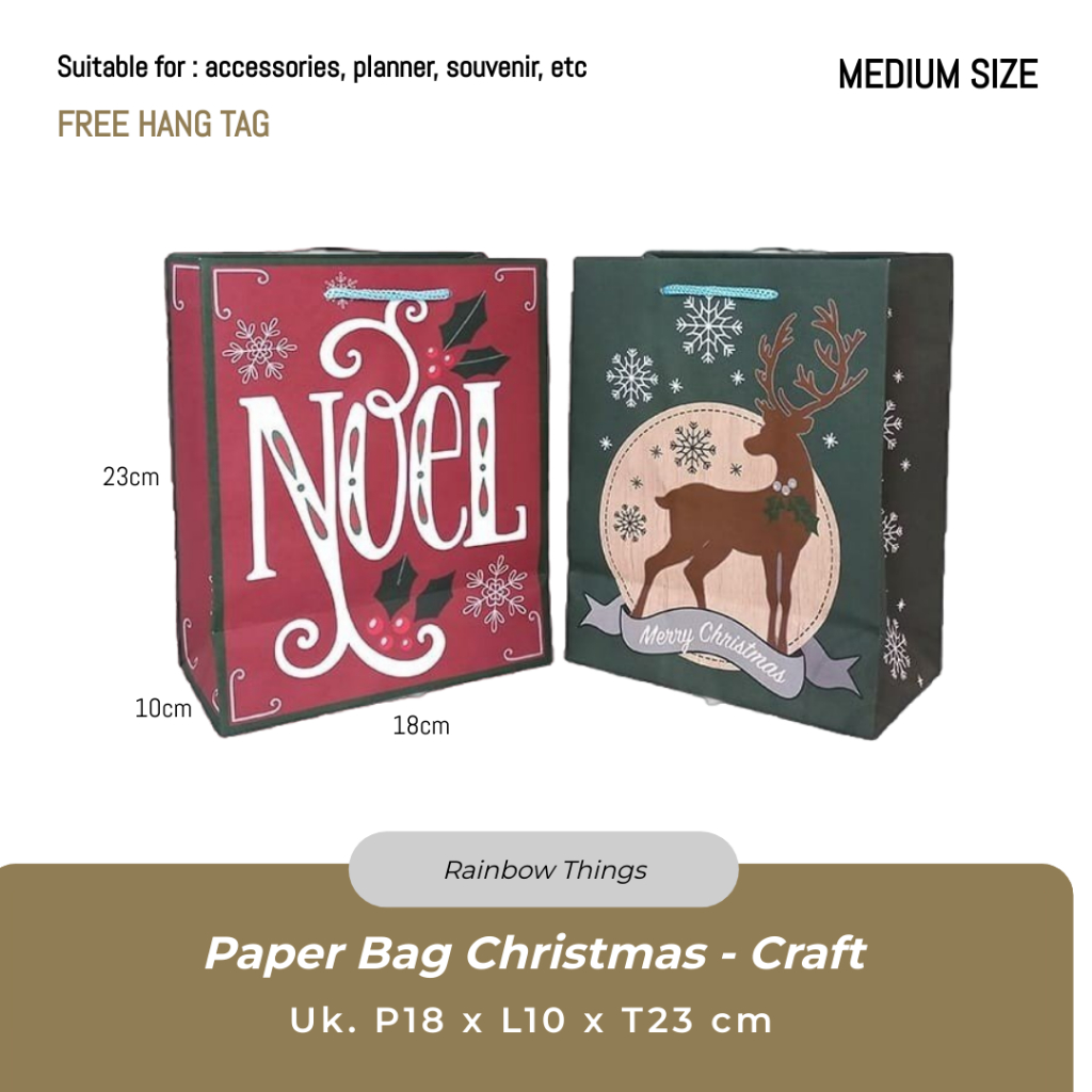 

Paper bag kecil edisi Natal uk 18 x 10 x 23cm (S)