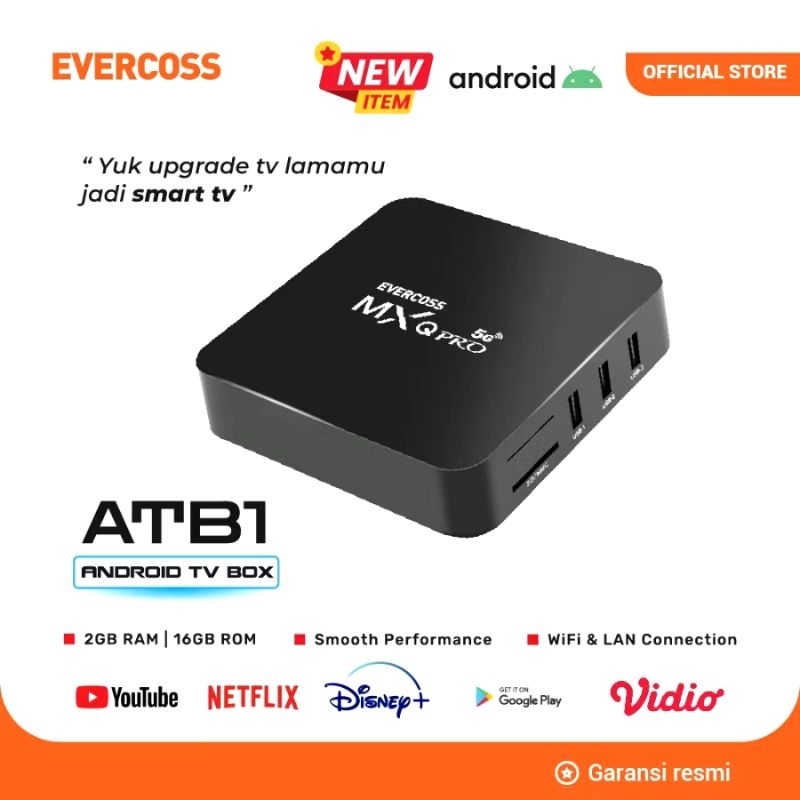 [Preloved] Evercoss ATB1 Android TV Box MXQ Pro 5G Fullset