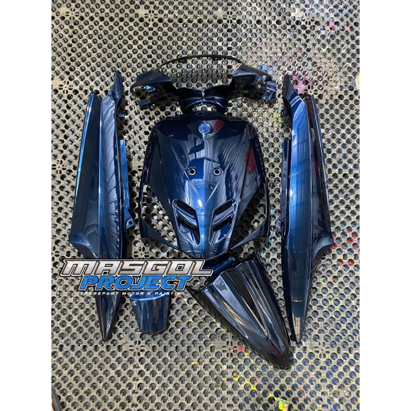 Full body halus Mio sporty Hitam lembayung biru