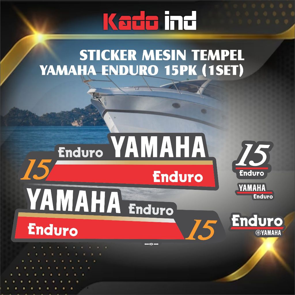 STIKER MESIN TEMPEL YAMAHA ENDURO 15PK Yamaha Bencong
