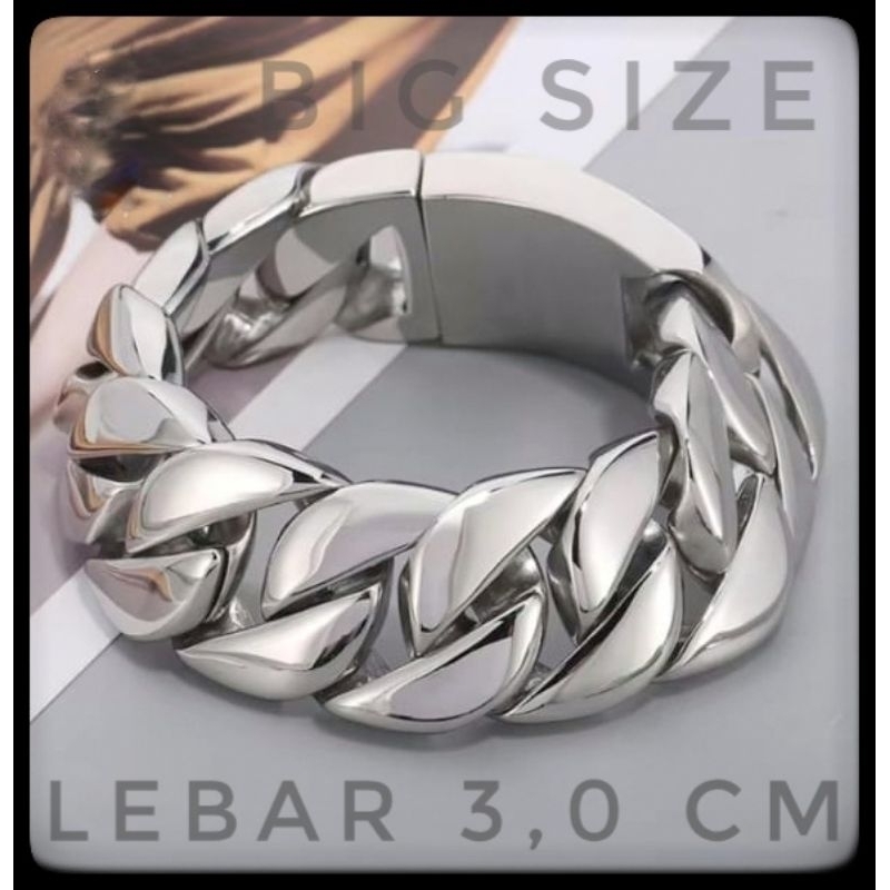 Gelang Pria Rante Besar Premium Stainless steel
