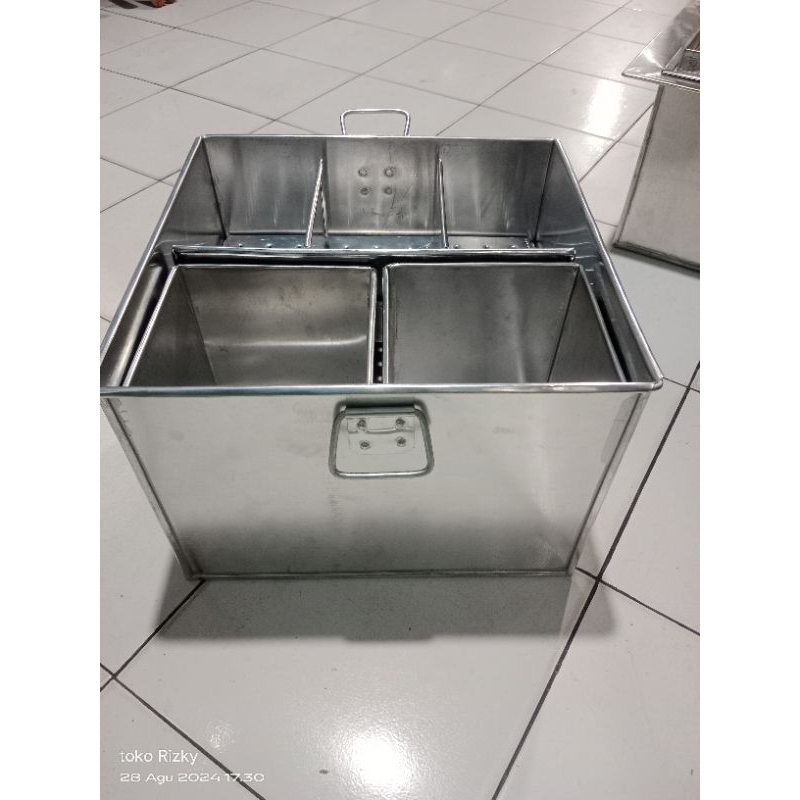 Dandang kotak pentol ,bakso,somay 2 sekat kuah