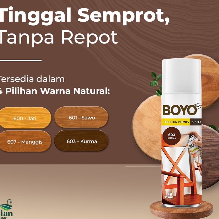 HJ6 BOYO POLITUR VERNIS SPRAY 4CC