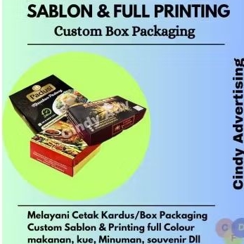 

CUSTOM BOX/CETAK KARDUS NASI PRINTING FULL COLOUR UK R10 K ( 20x20x7)