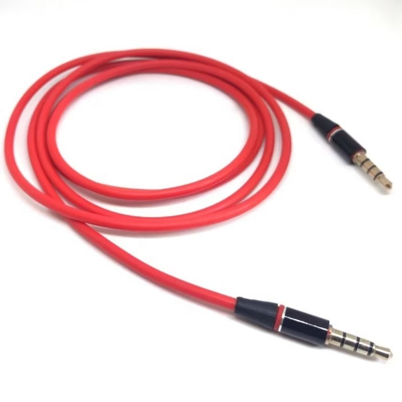 KABEL AUX EXTENSION 3,8 MM KABEL STEREO AUDIO 1 METER HEADSHET MALE FEMALE  HEADPHONE EARPHONE KABEL
