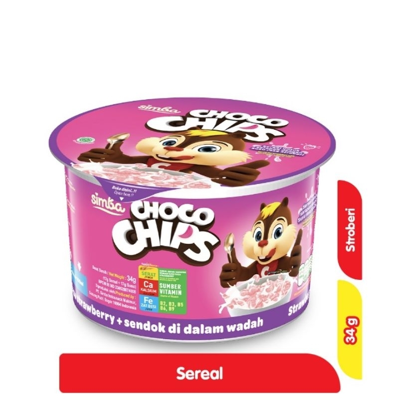 

Simba Choco Chips Sereal Cup SusuStroberi 34 g