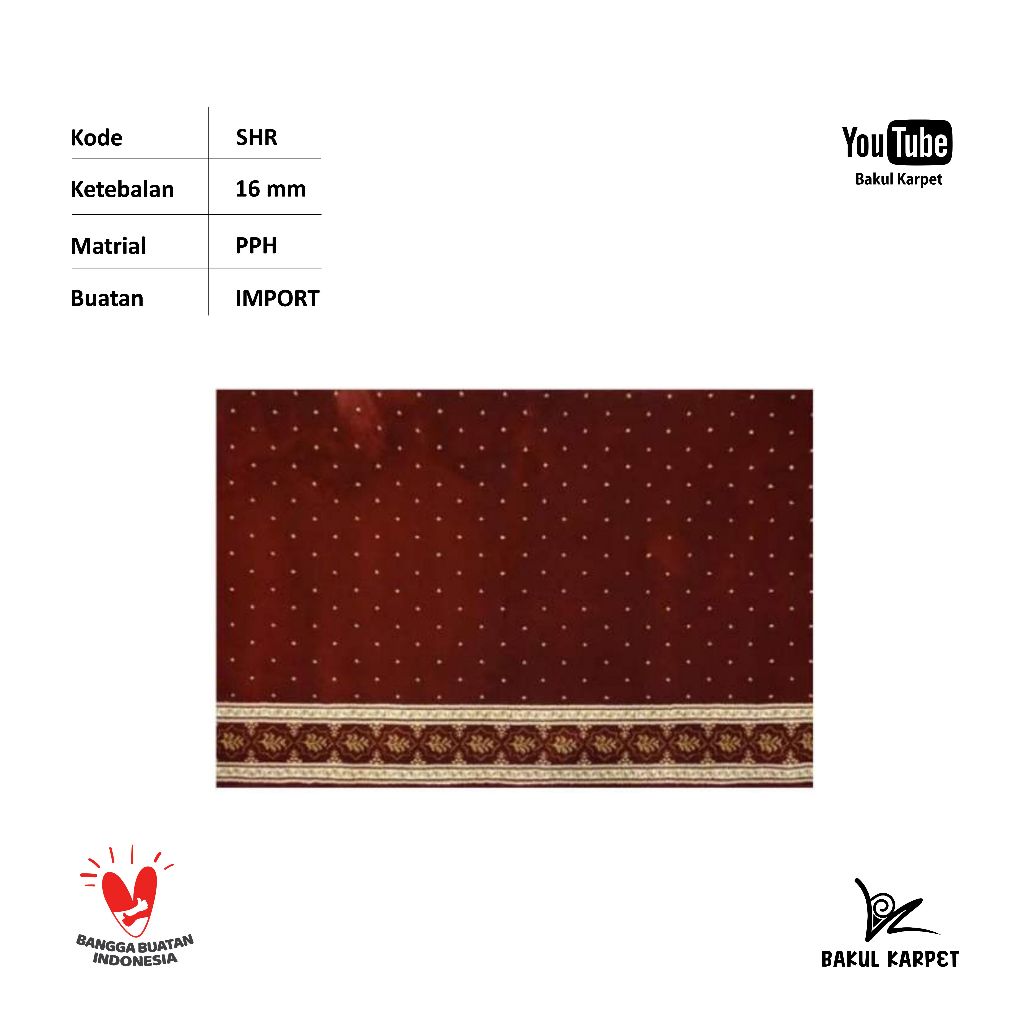 Karpet Masjid SAHARA SHR Import Tebal 16mm