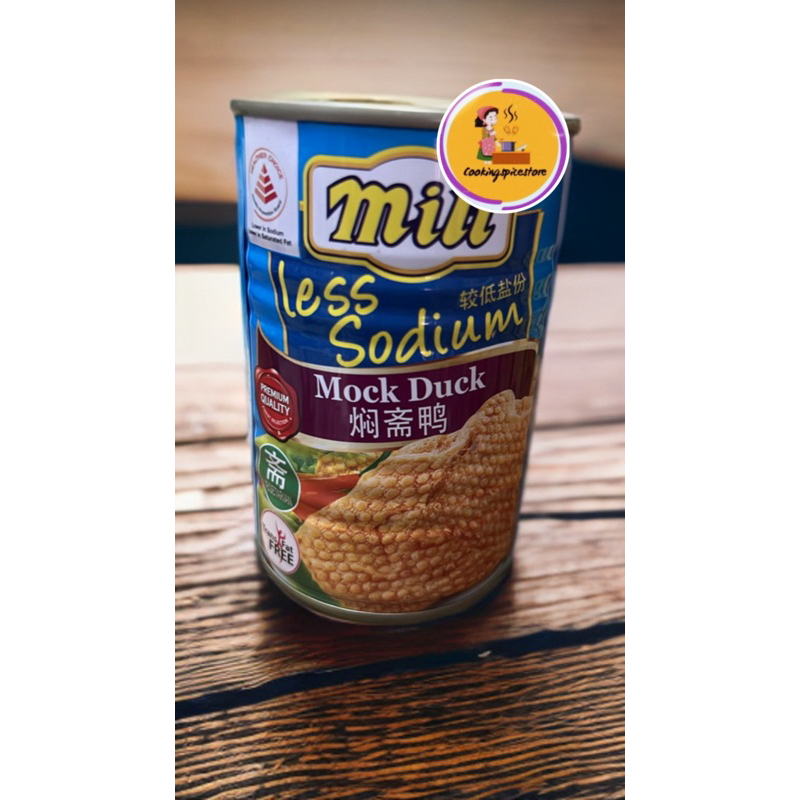 

Mili LESS SODIUM MOCK DUCK 280 gram / Mili Mock Duck Baru Less Sodium/ Daging Bebek Kaleng / Vegetarian Canned Food 280gr