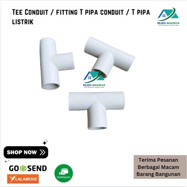 Tee Conduit / fitting T pipa conduit / T pipa listrik