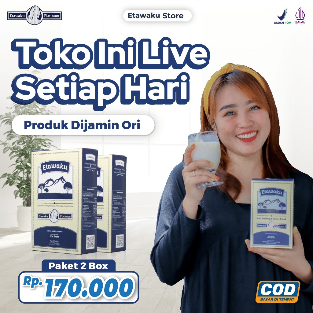 

Etawaku Platinum Susu Kambing Etawa Atasi Pernafasan 2 Box