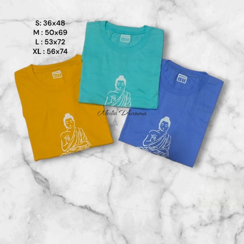kaos katun sablon gambar Buddha