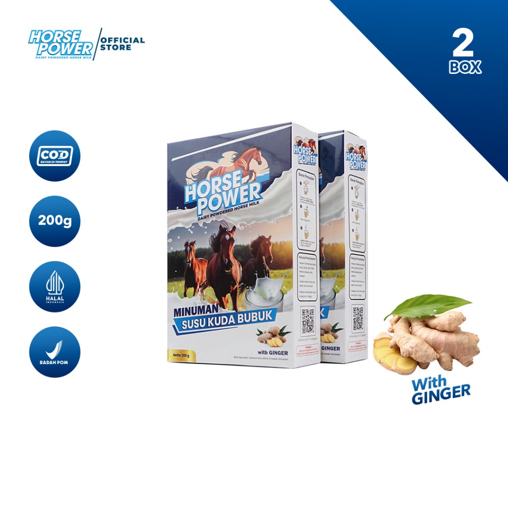 

Horse Power - Minuman Susu Kuda Bubuk 200 Gram 2 Box - Menjaga Kesehatan Tulang dan Sendi