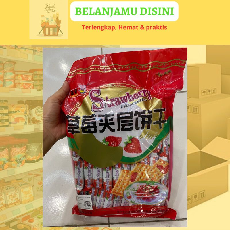 

BISKUIT BAIRONG STRAWBERRY LAYER 528 gram
