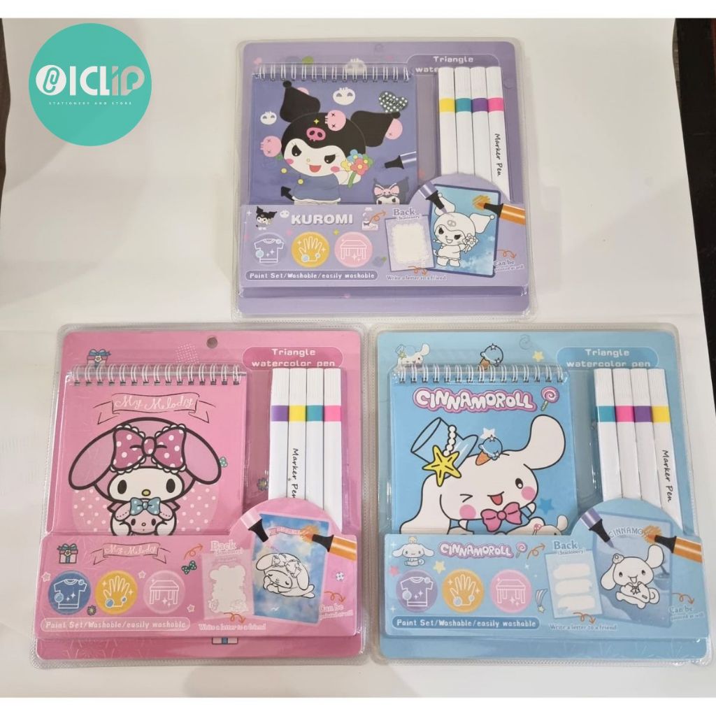 

SET BUKU GAMBAR free COLOR PEN SANRIO| PAINTING SET SANRIO | SET BUKU MEWARNAI SANRIO