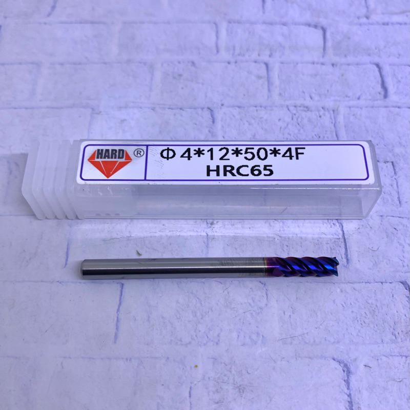 Endmill 4mm HRC 65 / HRC 70 Carbide baru Endmill 4 mm HRC65 / HRC70