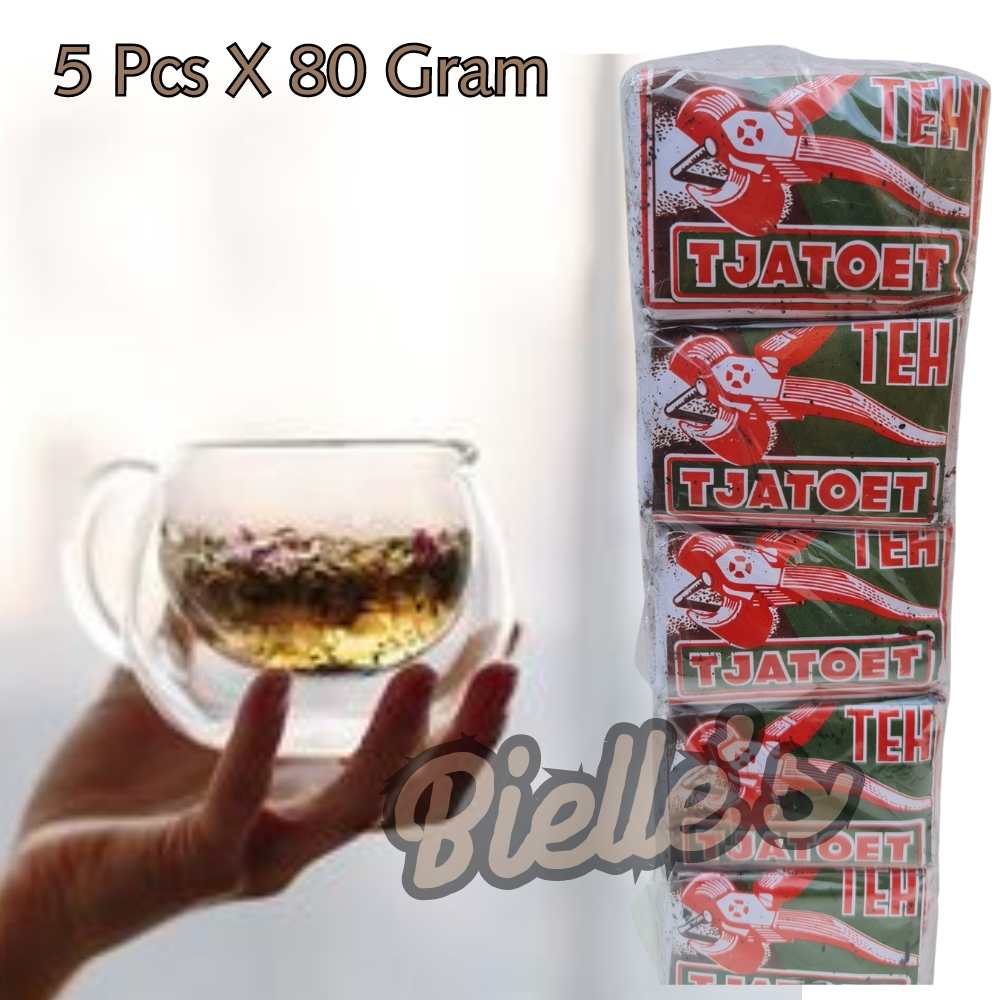 

5 Pcs x 80 Gram - Teh Tjatoet Hijau Istimewa 5 x 80Gram - Special Jasmine Tea Bubuk SLOP - Teh Catut Melati Premium Tradisional Awur Tubruk - 80 gr 80gr - 2Tang 2 Tang