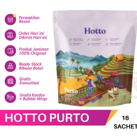 

HOTTO PURTO MULTIGRAIN ASAM LAMBUNG MEMBANTU ANDA BEBAS GERD DAN MAAG - 1 BOX 16 SACHET