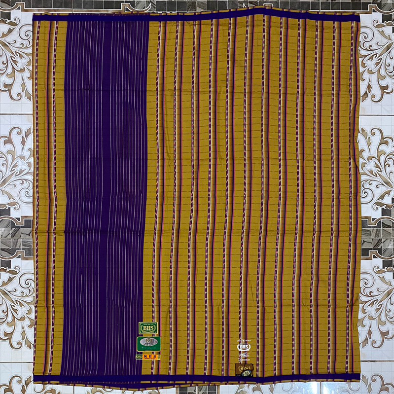 Sarung BHS KES Excellent Royal Gold Sutra Mesres Tanda Tangan