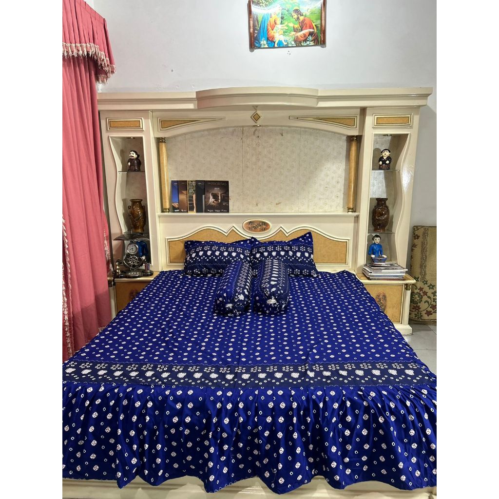 SPREI RUMBAI MOTIF BATIK JUMPUTAN SARBAL KUPING SARGUL JUMBO