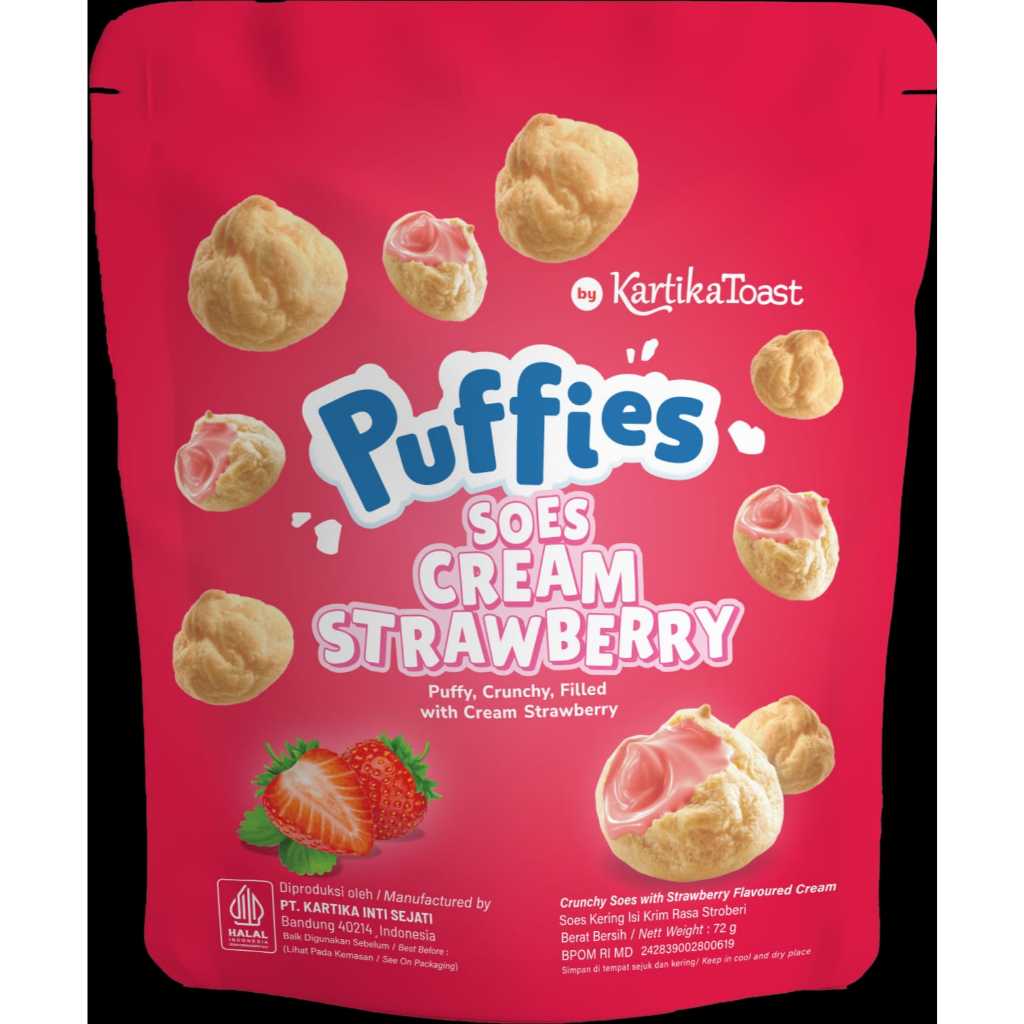 

Puffies Soes Cream Strawberry 72gr