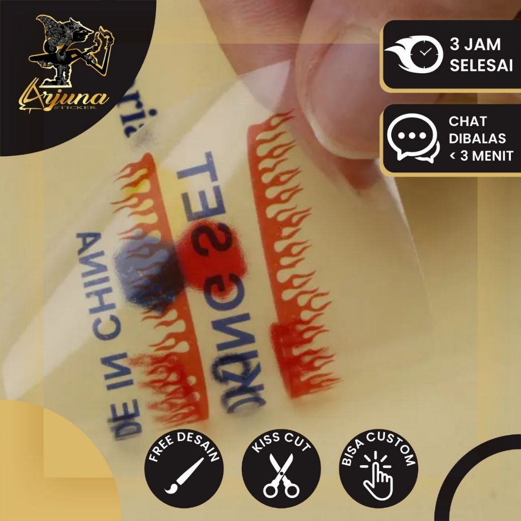 

SPV 7 7-15 Arjuna Cetak Stiker Vinyl Kotak Label Makanan Print Sticker Custom Kemasan Termurah