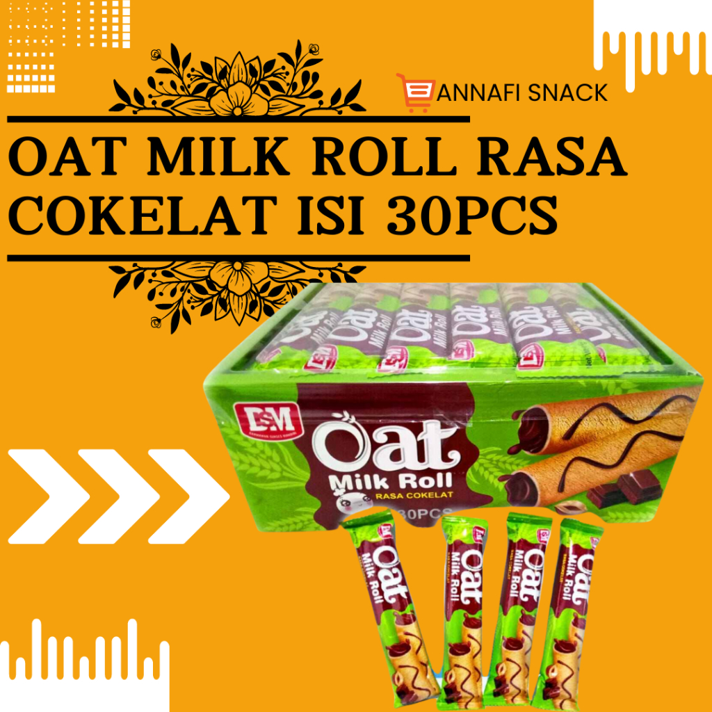 

OAT MILK ROLL RASA COKELAT ISI 30 PCS DSM