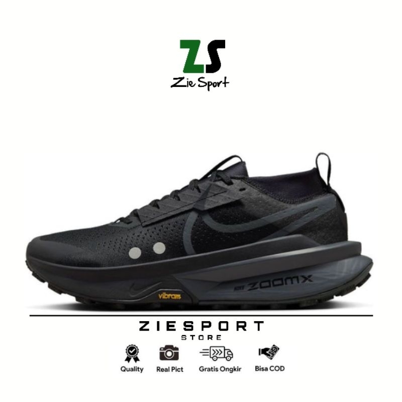 Sepatu Olahraga Hiking ZoomX Zegama 2 " Black Metalic Platinum "