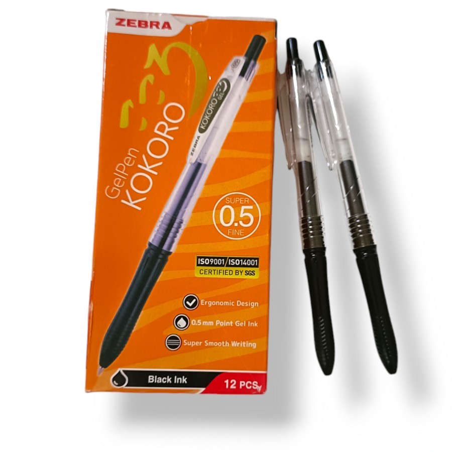 

Pen / Pulpen / Ballpoint Gel Kokoro 0.5mm Zebra (12PCS)