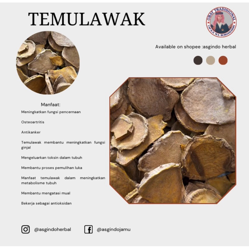 

TEMULAWAK 50-100 gr MELAYANI COD