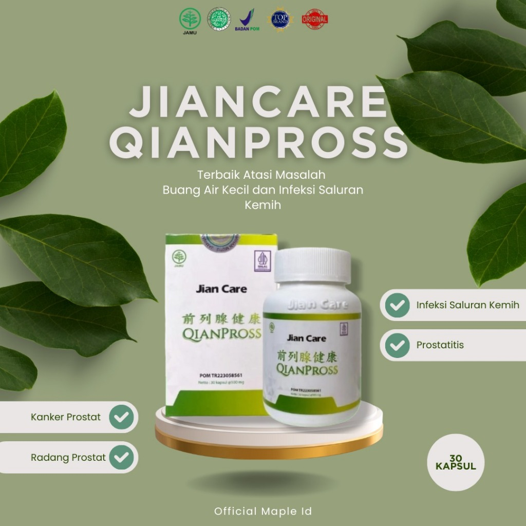 Qianpross JIANCARE - Solusi Atasi Masalah Buang Air Kecil, Prostat - Terdaftar BPOM