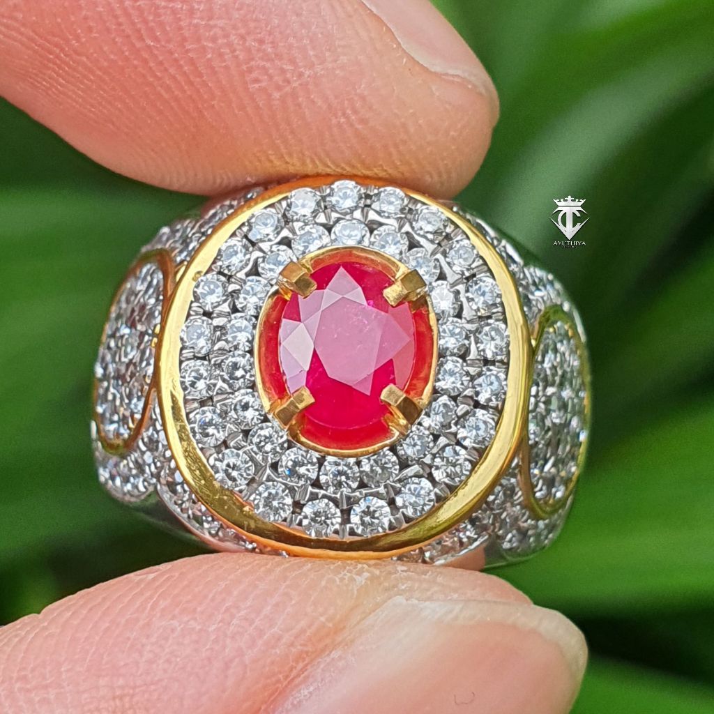 Batu Permata Natural HQ Red Ruby Madagascar 1.00 Ct Heat A CGL Memo