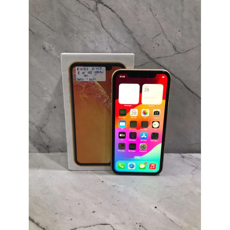 iPhone Xr 128Gb / Garansi (Terdaftar Bea Cukai Resmi Indonesia) / Warna Yellow / DC COM STORE