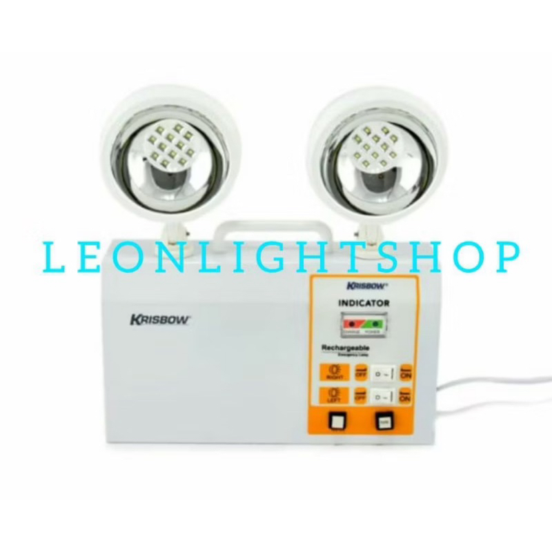 KRISBOW LAMPU DARURAT EMERGENCY LED TWIN SPOT 5038R/EMERGENCY LAMP TWIN SPOT/LAMPU KAMPING/LAMPU MEJ