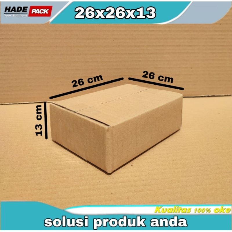 

Kardus 26x26x13 Cm kardus packing Box Packing expedisi Kotak suvenir Box Packing peking kardus souvenir paking Corrugated box B flute Single Wall