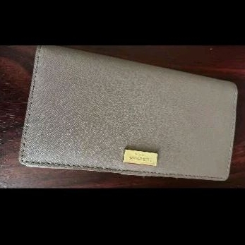 Preloved Dompet Kate Spade Long Wallet Bifold, Leather, Gold