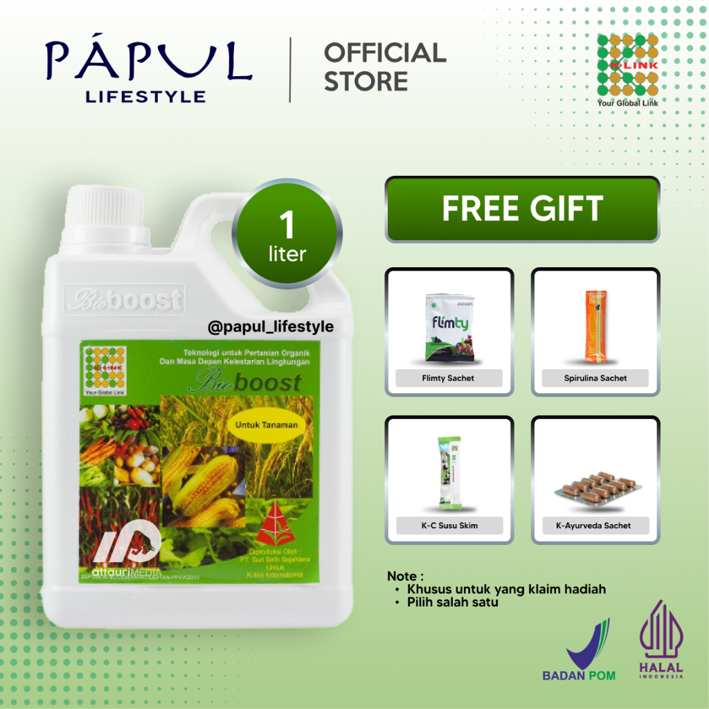 K-BioBoost Pupuk Cair Organik Hayati K-Link (1 Liter) Pupuk Tumbuhan dan Hewan Pertanian Peternakan