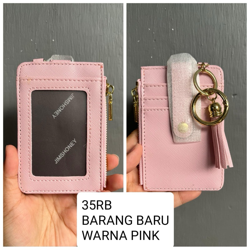 BARANG BARU YA card holder jims honey warna pink