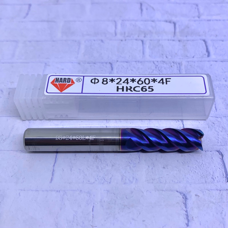 Endmill 8 mm HRC65 Carbide Baru..Endmill 8mm