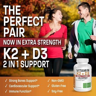 BRONSON VITAMIN K2 D3 10000 IU Vit K-2 D-3 isi 60 capsules