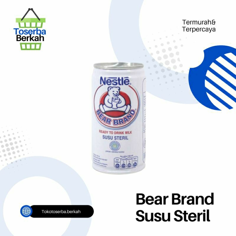 

1PCS Nestle Bear Brand 189ML Susu Steril Susu Kaleng | Promo Termurah