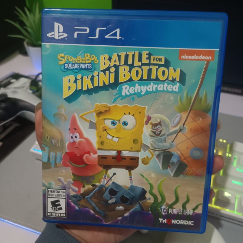 BD PS4 SpongeBob Battle for Bikini Bottom Rehydrated | Kaset PS4 SpongeBob SquarePants Rehydrated