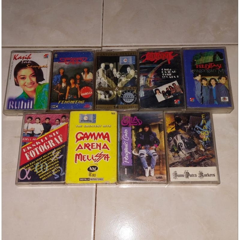 kaset pita Malaysia RUHIL-Kasih Tak Sampai / SEARCH-Fenomena / SPRING & SLAM-Sentuhan Sensasi / OLAN
