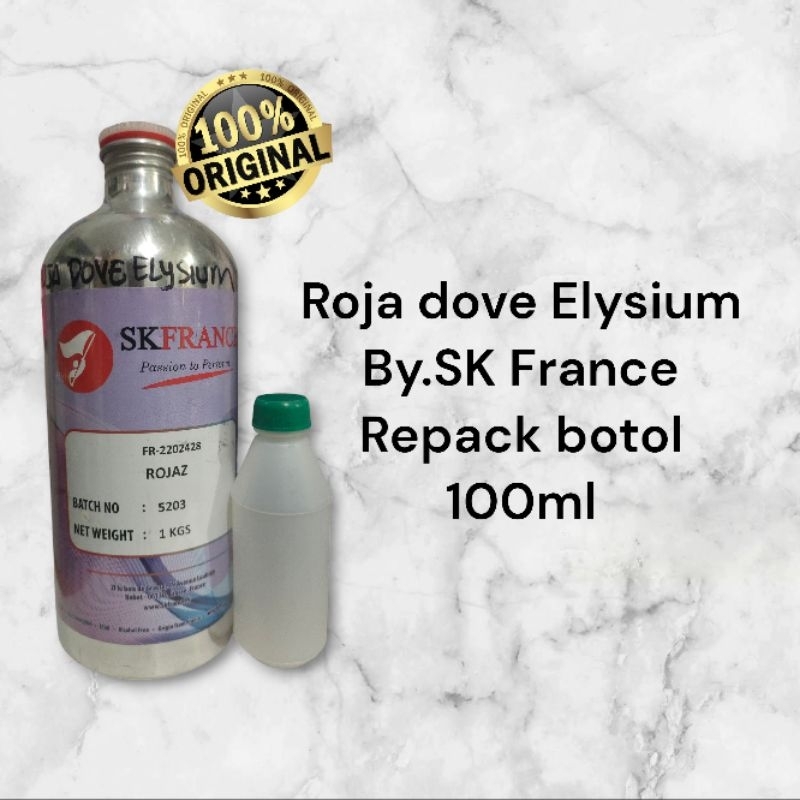 Roja dove Elysium by.SK FRANCE repack 100ml, 100%bibit murni.