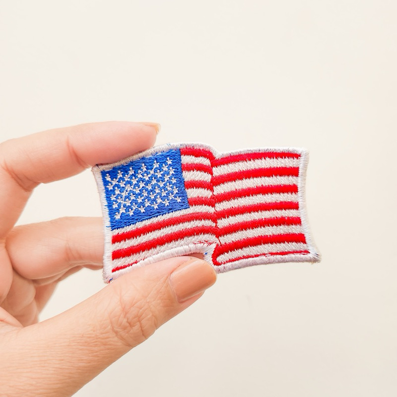 PATCH BORDIR AMERICAN FLAG / BADGE BORDIR BENDERA AMERIKA / BORDIR PATCH BAJU