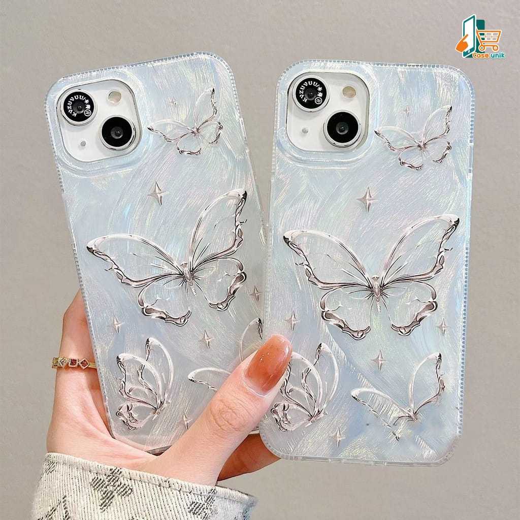 Ss944 Silikon Case Clarity Butterfly Hardcase casing Hp compatible For VIVO Y71Y81 Y81C Y91 Y93 Y95 