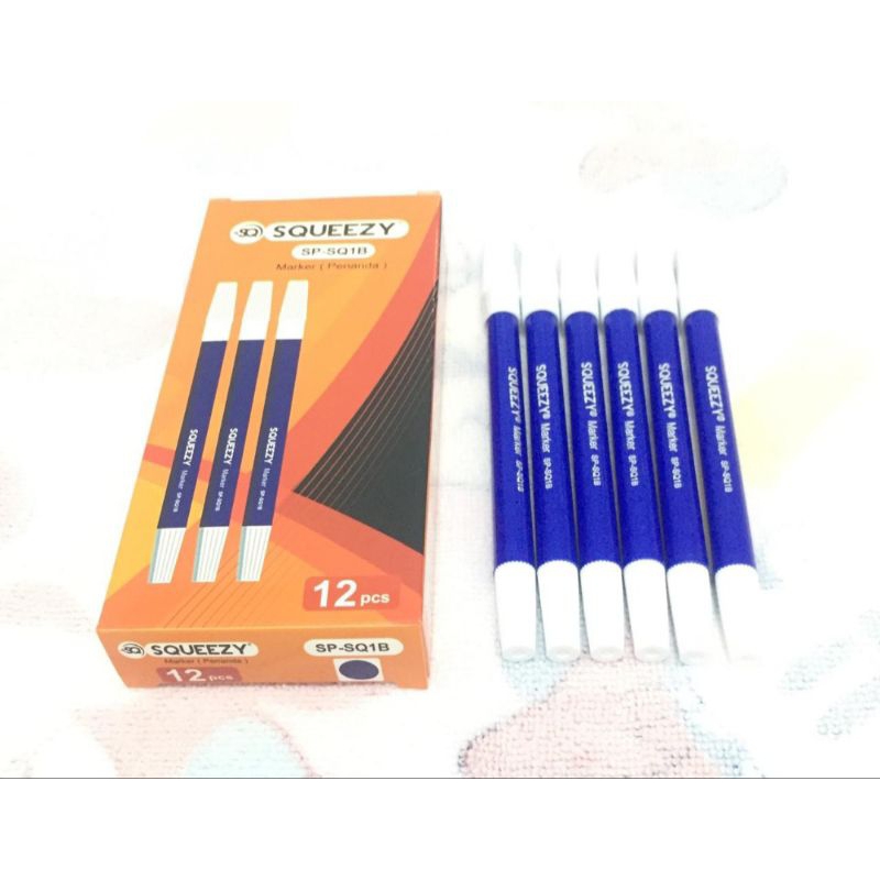 

Spidol Warna Biru Kecil / Spidol Biru Squeezy 1 Box isi 12 Pcs / Spidol Marker Blue Squeezy / Spidol Penanda Warna Biru